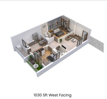 Floor Plan in 2 BHK Apartment at Shivantha Gardenia, Isnapur – for Sale