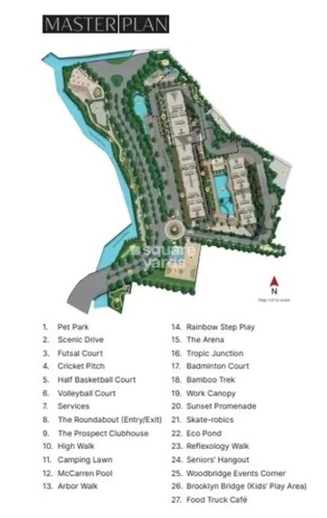 Master Plan in 2 BHK Apartment at Sobha Brooklyn Towers Town Park, Hosur Road – for Sale