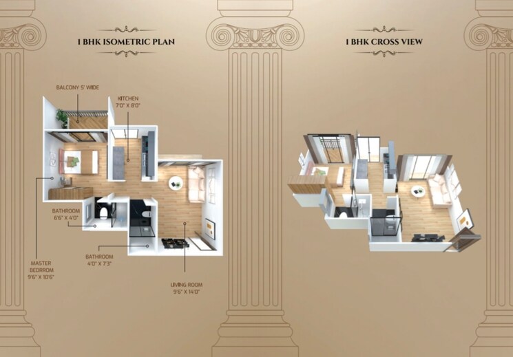 Floor Plan, tharwani-sky-view 1 Bedroom 786 Sq.Ft. Apartment In Kharghar Navi Mumbai 7619462
