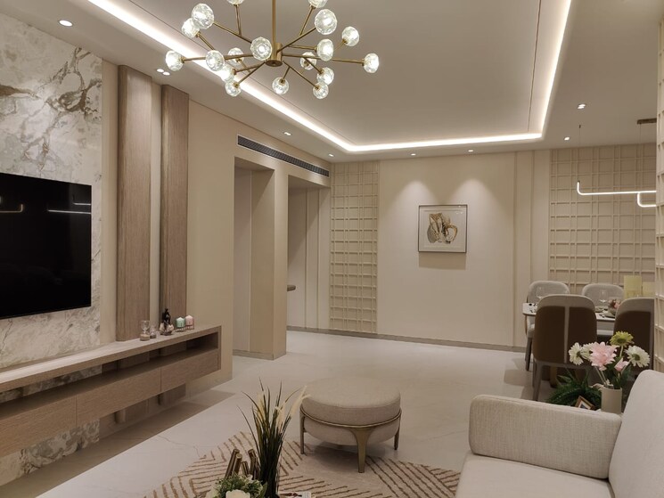 Living Room, dosti-willow 3 Bedroom 1264 Sq.Ft. Apartment In Balkum Pada Thane 7622023