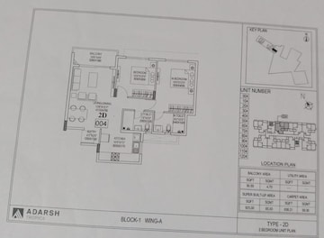 2 BHK Apartment For Resale in Adarsh Tropica Sarjapur Road Bangalore  7622085