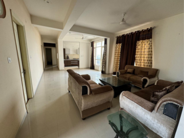 Living Room in 3 BHK Apartment at Sushma Elite Cross, Dhakoli Village – for Sale