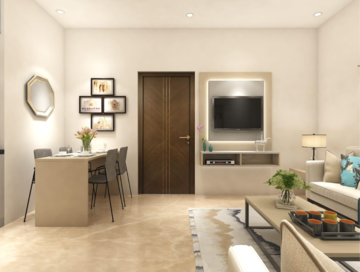 Living Room in 1 BHK Apartment at Redwood Magnus, Jeerota – for Sale