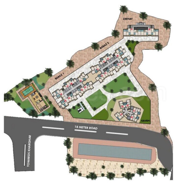 Master Plan, arihant-clan-aalishan 1 Bedroom 765 Sq.Ft. Apartment In Kharghar Navi Mumbai 7631611