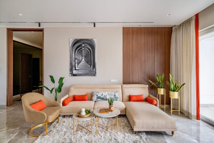 Living Room, kumar-privie-sanctum 4 Bedroom 3048 Sq.Ft. Apartment In Baner Pune 7631844