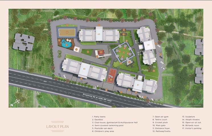 Master Plan, kumar-privie-sanctum 4 Bedroom 3048 Sq.Ft. Apartment In Baner Pune 7631844