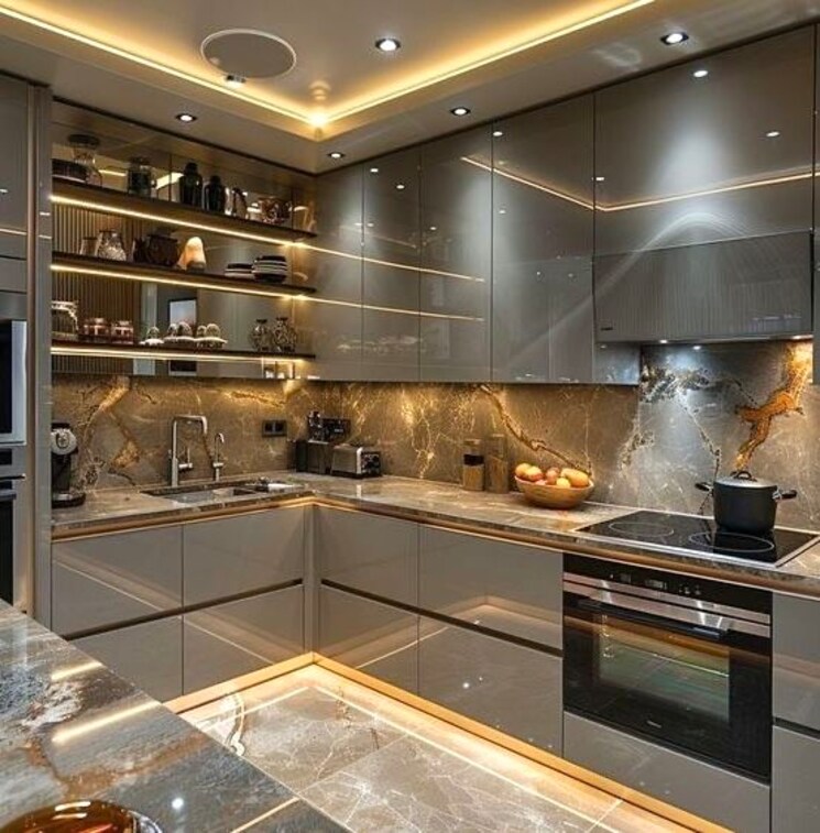 Kitchen, sheth-montana 4 Bedroom 3210 Sq.Ft. Apartment In Mulund West Mumbai 7633771