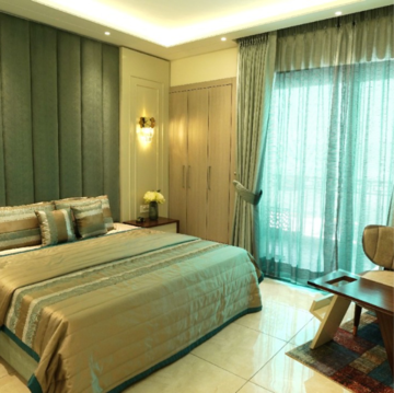 Bedroom in 4 BHK Apartment at Motia'z Harmony Greens, Kishanpura – for Sale