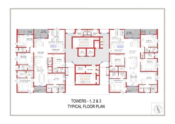 Floor Plan in 3 BHK Apartment at Srias Iwa, Puppalaguda – for Sale