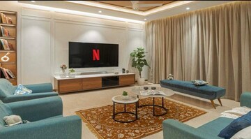Living Room in 4 BHK Apartment at One Hiranandani Park, Ghodbunder Road – for Sale