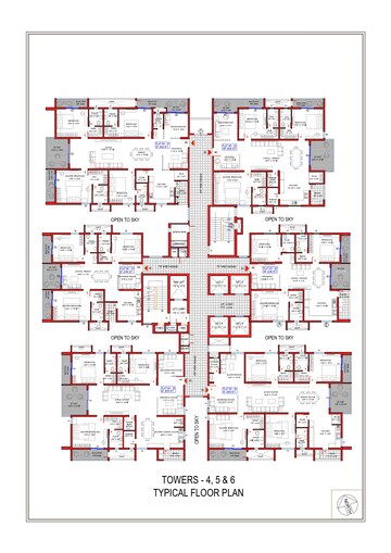 Floor Plan in 3 BHK Apartment at Srias Iwa, Puppalaguda – for Sale