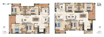 Floor Plan in 3 BHK Apartment at Srias Iwa, Puppalaguda – for Sale
