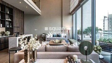 Living Room in 4 BHK Apartment at Oberoi Skyz, Worli – for Rent