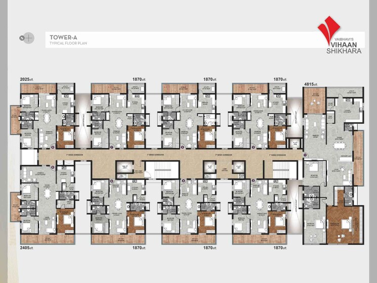 Master Plan, vaibhavi-vihaan-shikhara 3 Bedroom 1925 Sq.Ft. Apartment In Kollur Hyderabad 7637224