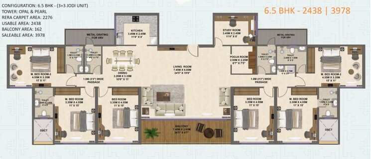 Floor Plan, shreeji-divine 4 Bedroom 3110 Sq.Ft. Apartment In Kharghar Sector 36 Navi Mumbai 7637710
