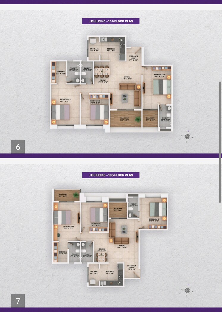 Floor Plan, anshul-casa 3 Bedroom 1163 Sq.Ft. Apartment In Wakad Pune 7641257