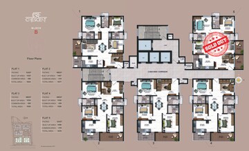 Floor Plan in 3 BHK Apartment at Candeur Crescent, Serilingampally – for Sale