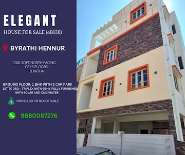 6 BHK Independent House For Resale in Byrathi Bangalore  7643037