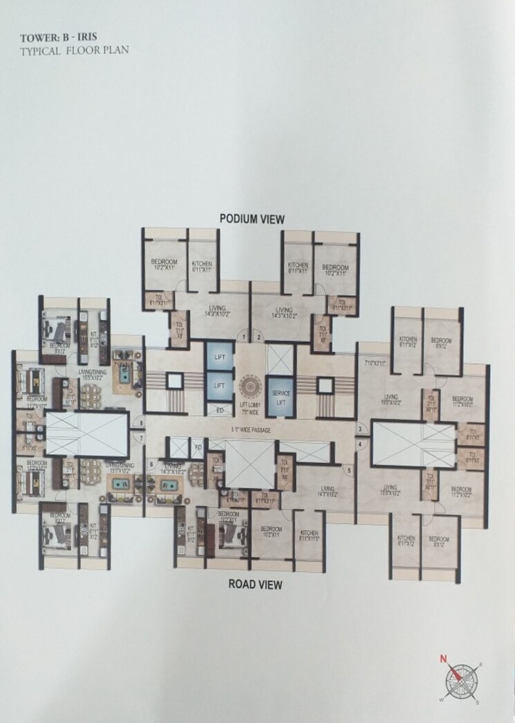 Floor Plan, mahaavir-exotique 2 Bedroom 595 Sq.Ft. Apartment In Kharghar Navi Mumbai 7643254