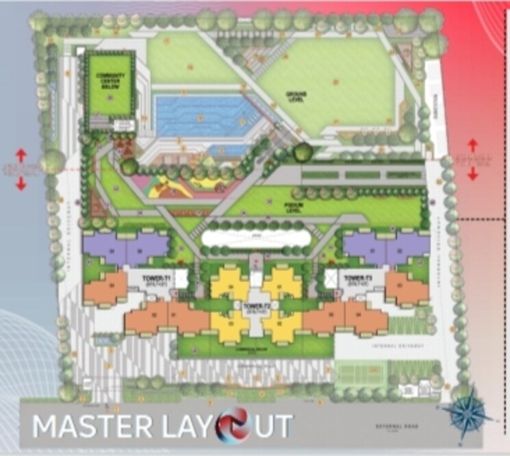 Master Plan, nirala-trio 3 Bedroom 737 Sq.Ft. Apartment In Tech Zone 4 Greater Noida Greater Noida 7644095