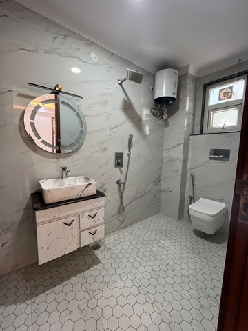 Bathroom in 4 BHK Builder Floor at Chattarpur – for Sale