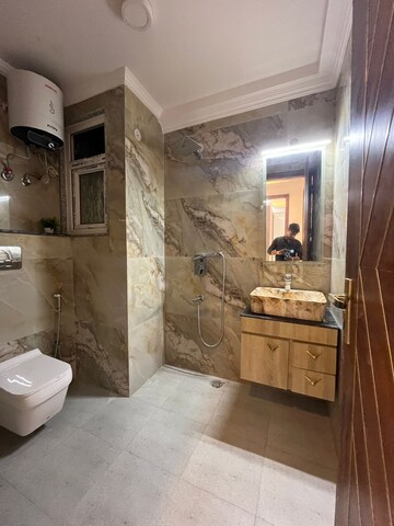Bathroom in 4 BHK Builder Floor at Chattarpur – for Sale