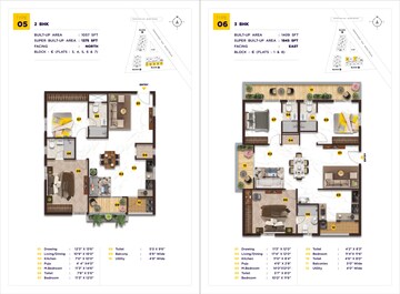Floor Plan in 2 BHK Apartment at Elegant Nivasa, Kollur – for Sale