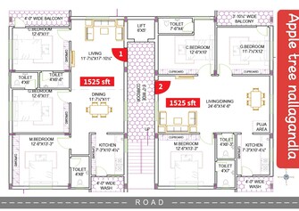 3 BHK Apartment For Resale in Nallagandla Hyderabad  7646171