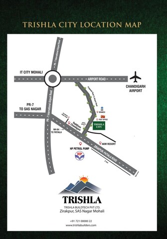 2 BHK Apartment For Resale in Trishla City Patiala Road Zirakpur  7646302