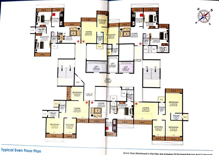 Floor Plan, gami-viona 2 Bedroom 1080 Sq.Ft. Apartment In Kharghar Navi Mumbai 7643079