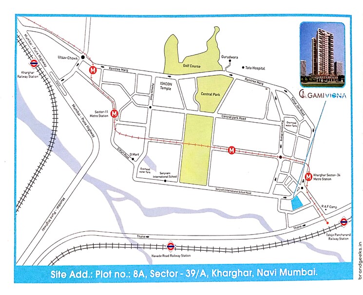 Map Location, gami-viona 2 Bedroom 1080 Sq.Ft. Apartment In Kharghar Navi Mumbai 7643079