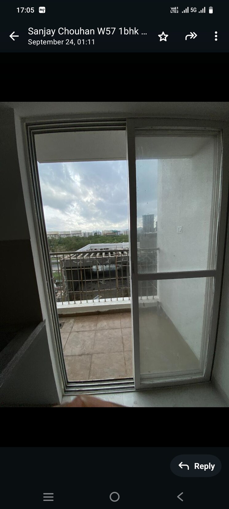 Balcony, adi-w-57 1 Bedroom 660 Sq.Ft. Apartment In Wakad Pune 7648247