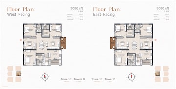 Floor Plan in 3 BHK Apartment at Manchirevula – for Sale