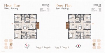 Floor Plan in 4 BHK Apartment at Rajapushpa Infina, Manchirevula – for Sale