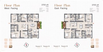 Floor Plan in 4 BHK Apartment at Rajapushpa Infina, Manchirevula – for Sale