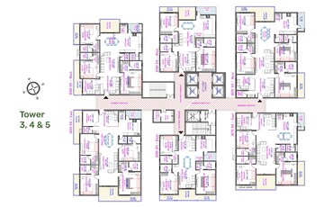 Floor Plan in 5 BHK Apartment at Srias Iwa, Nanakramguda – for Sale