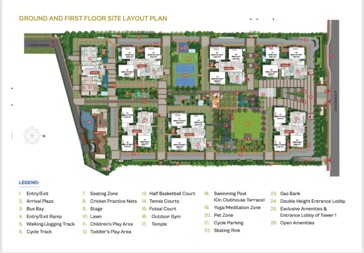 Master Plan, hyma-grava-residencies 4 Bedroom 4365 Sq.Ft. Apartment In Kokapet Hyderabad 7652831