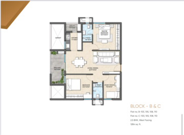 Floor Plan in 2.5 BHK Apartment at GHR Titania, Vishali Nagar – for Sale