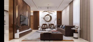 Living Room in 3.5 BHK Apartment at Western Springs, Puppalaguda – for Sale