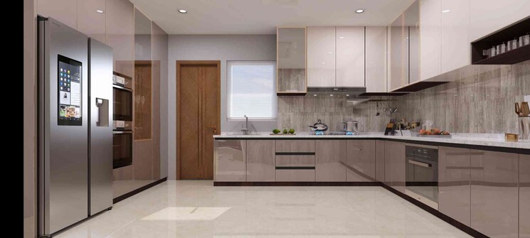 Kitchen, western-springs 3 Bedroom 2185 Sq.Ft. Apartment In Puppalaguda Hyderabad 7653171