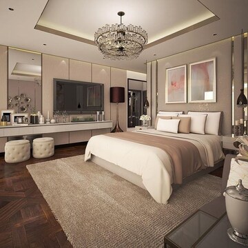 Living Room in 4 BHK Apartment at Sunteck Signature Island, Bandra Kurla Complex – for Sale