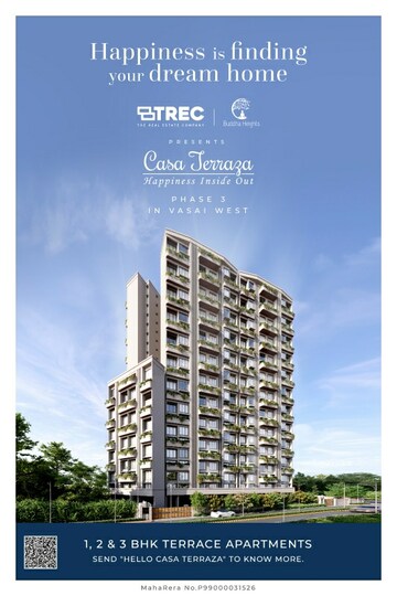 2 BHK Apartment For Sale in Casa Terraza - Terraced Art Deco Homes, Vasai West