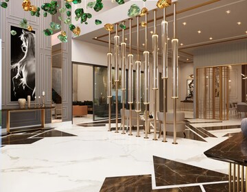Building Lobby in 3 BHK Apartment at Emaar Emerald Estate, Sector 65 – for Sale
