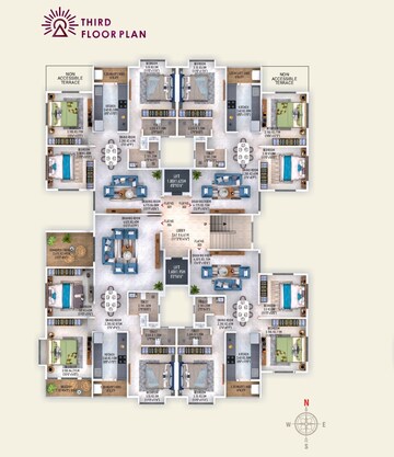 Floor Plan in 3 BHK Apartment at Laxminagar – for Sale