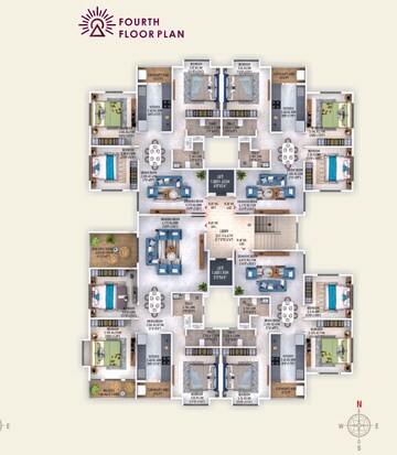 Floor Plan in 3 BHK Apartment at Laxminagar – for Sale
