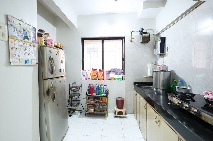 Kitchen, happy-valley 1 Bedroom 650 Sq.Ft. Apartment In Manpada Thane 7656822
