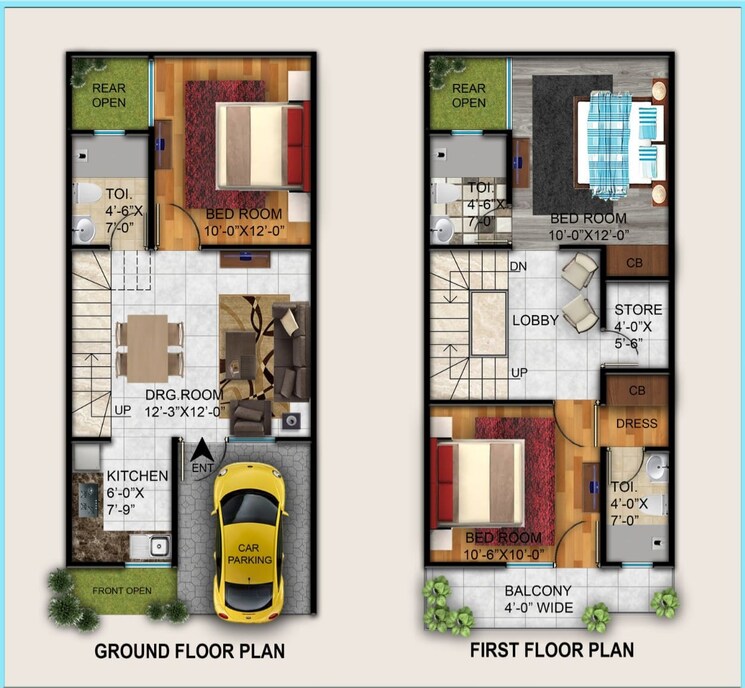 Floor Plan, mahagun-mantra-ii-villaments 3.5 Bedroom 1550 Sq.Ft. Villa In Sector 10 Greater Noida Greater Noida 7657519