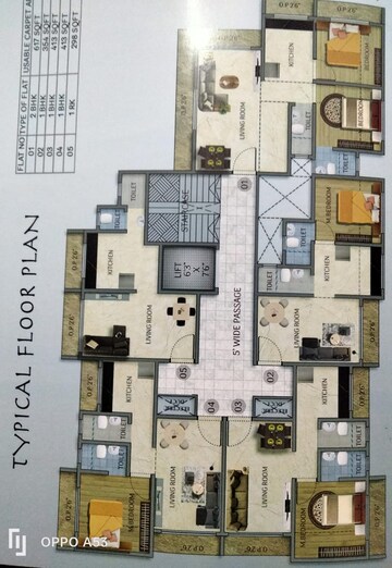 Floor Plan in 1 BHK Apartment at Virar East – for Sale