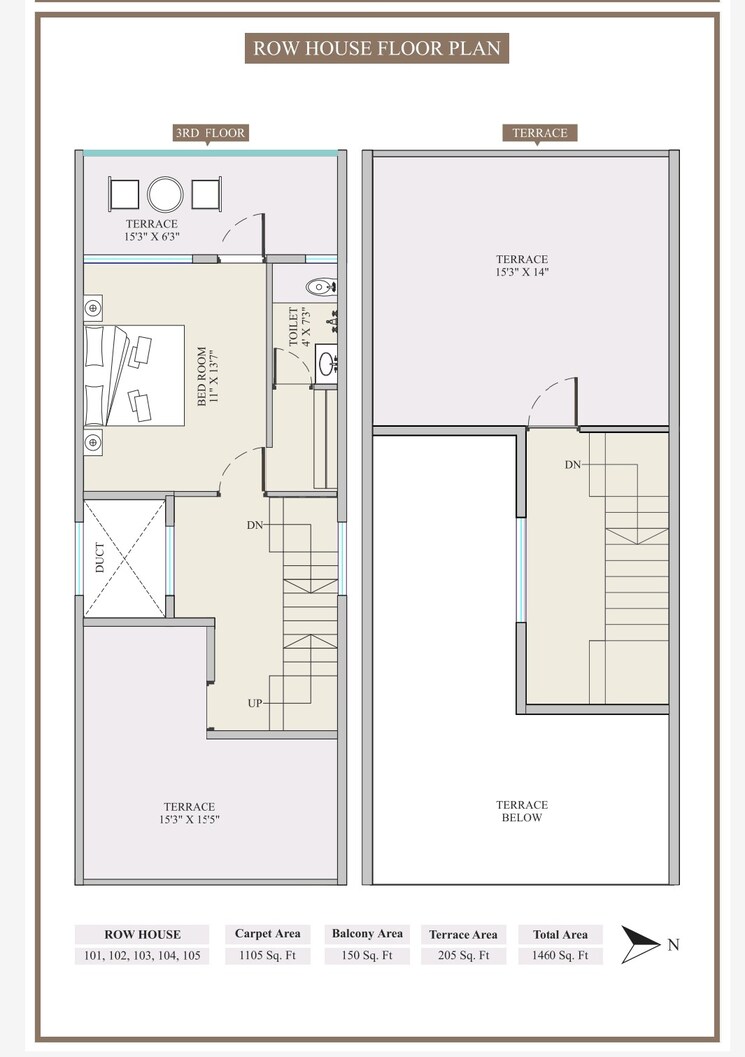 Floor Plan, ravet 3 Bedroom 1450 Sq.Ft. Villa In Ravet Pune 7661447