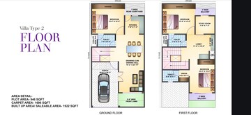 Floor Plan in 3 BHK Villa at Vanshika Ontario, Faizabad Road – for Sale
